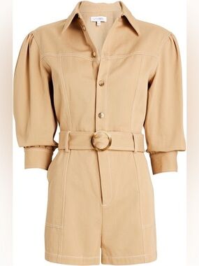 Intermix 100% cotton belted utility romper Size 00 | Vacation Date Night